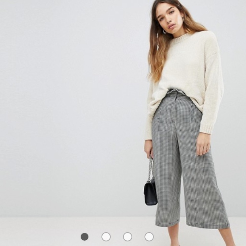 Houndstooth Pants Pull&Bear